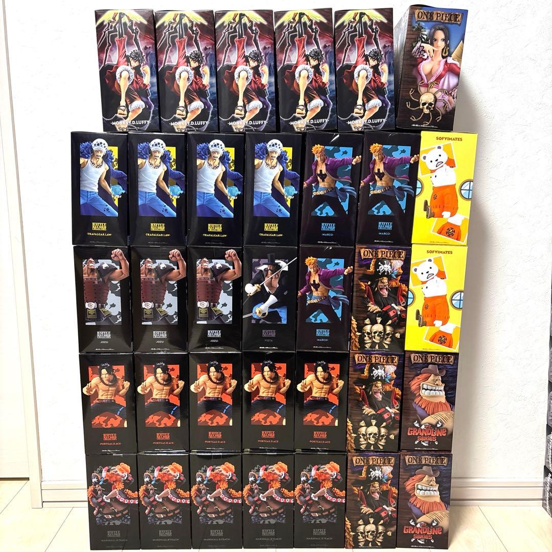 ワンピースフィギュア まとめ売り【34体】ルフィ エース マルコ ロー ベポ等