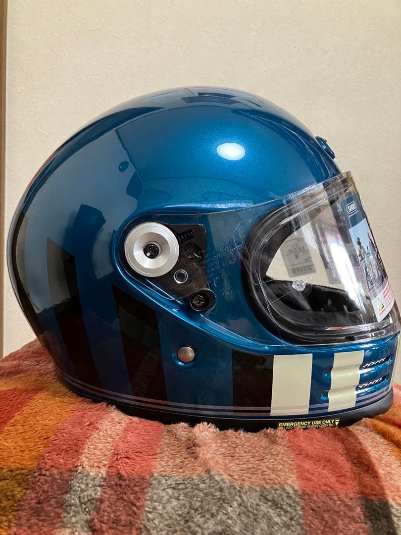 SHOEI Glamster リザレクション青Mサイズ　ミラーシールド付き