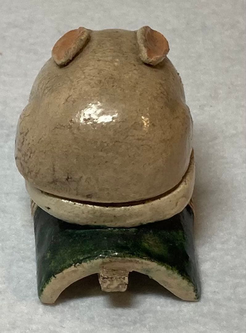 B275h「うさぎ香合」槙江山作　愛媛　　 伊予　江山焼　香道具　茶道具