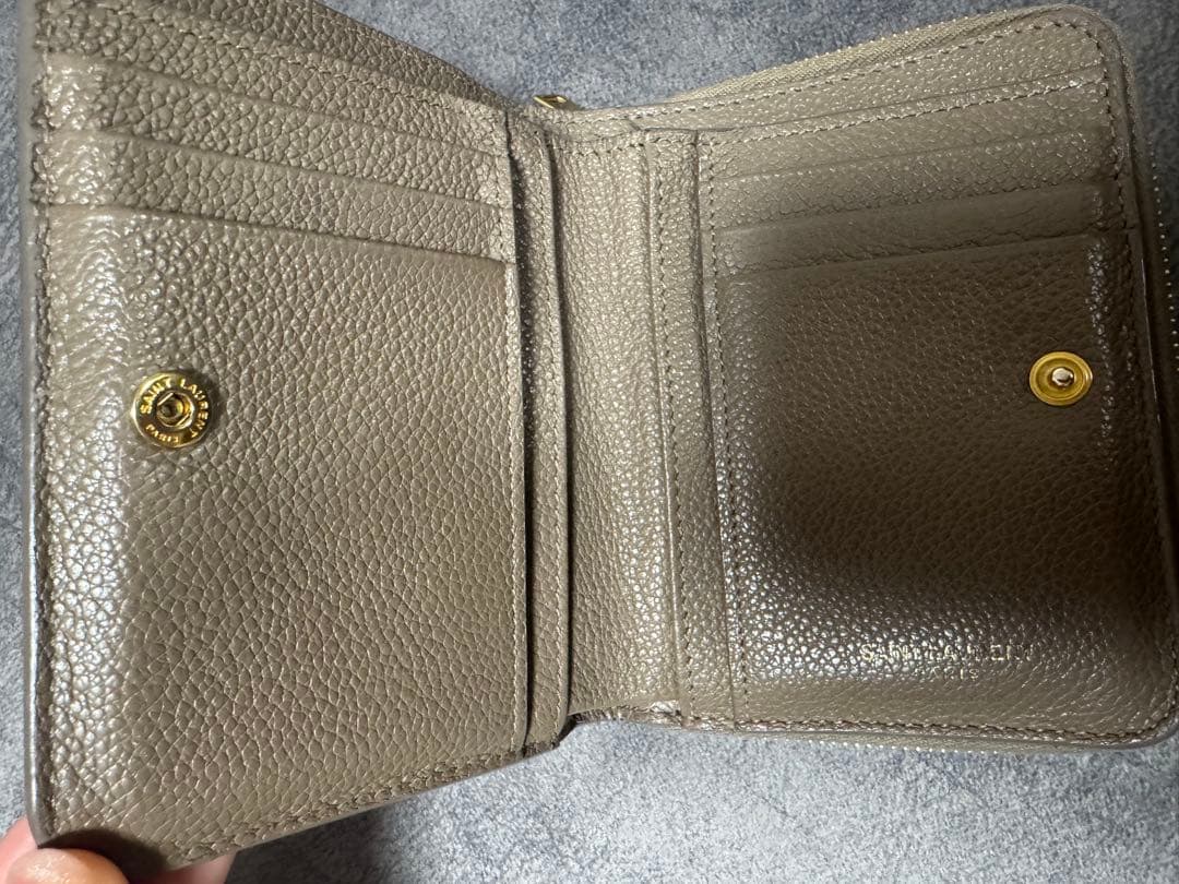 s*a様 SAINT LAURENT 二つ折り財布 グレー