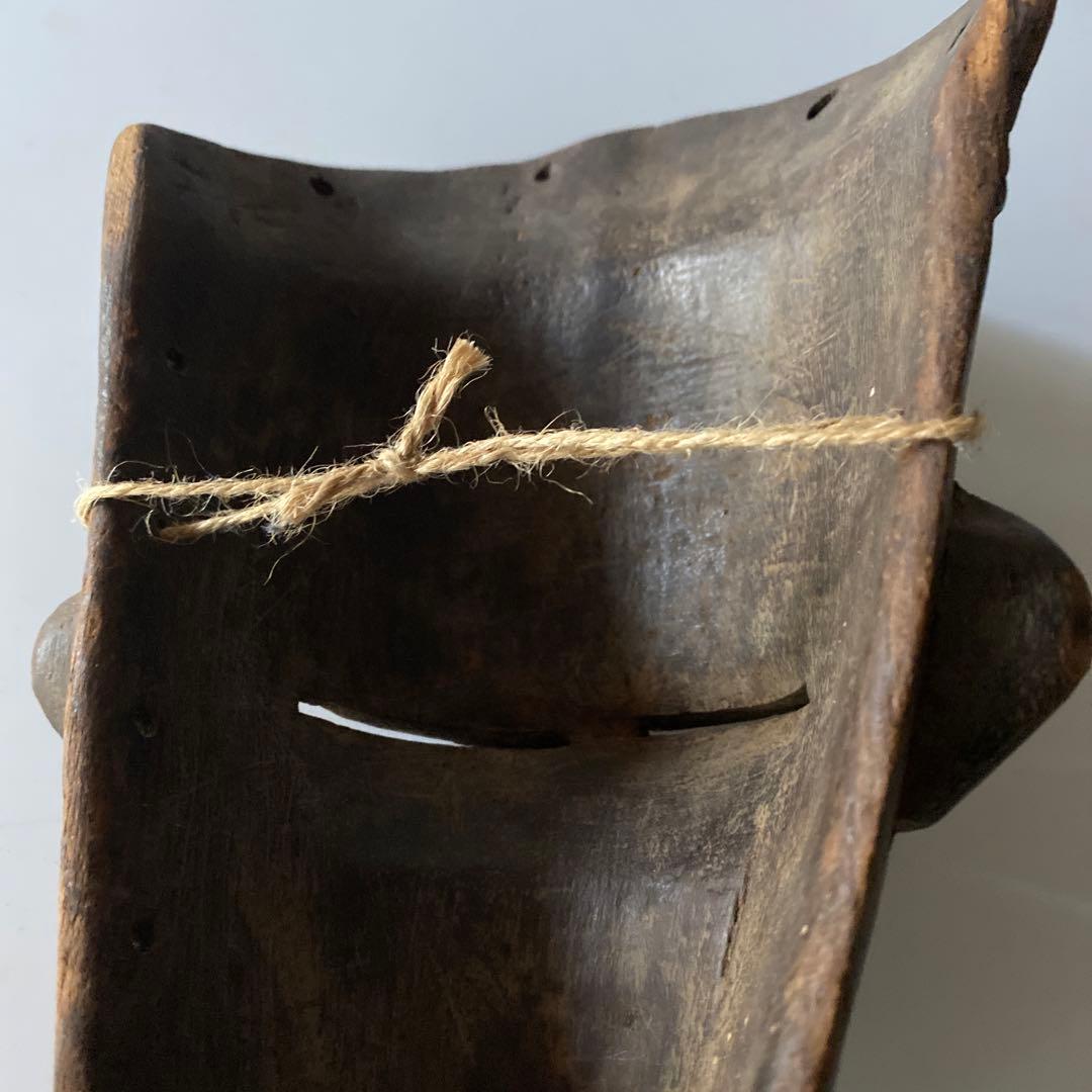 アフリカ 木彫り マスク 骨董 チョクウェ族 アンティーク お面 芹沢銈介