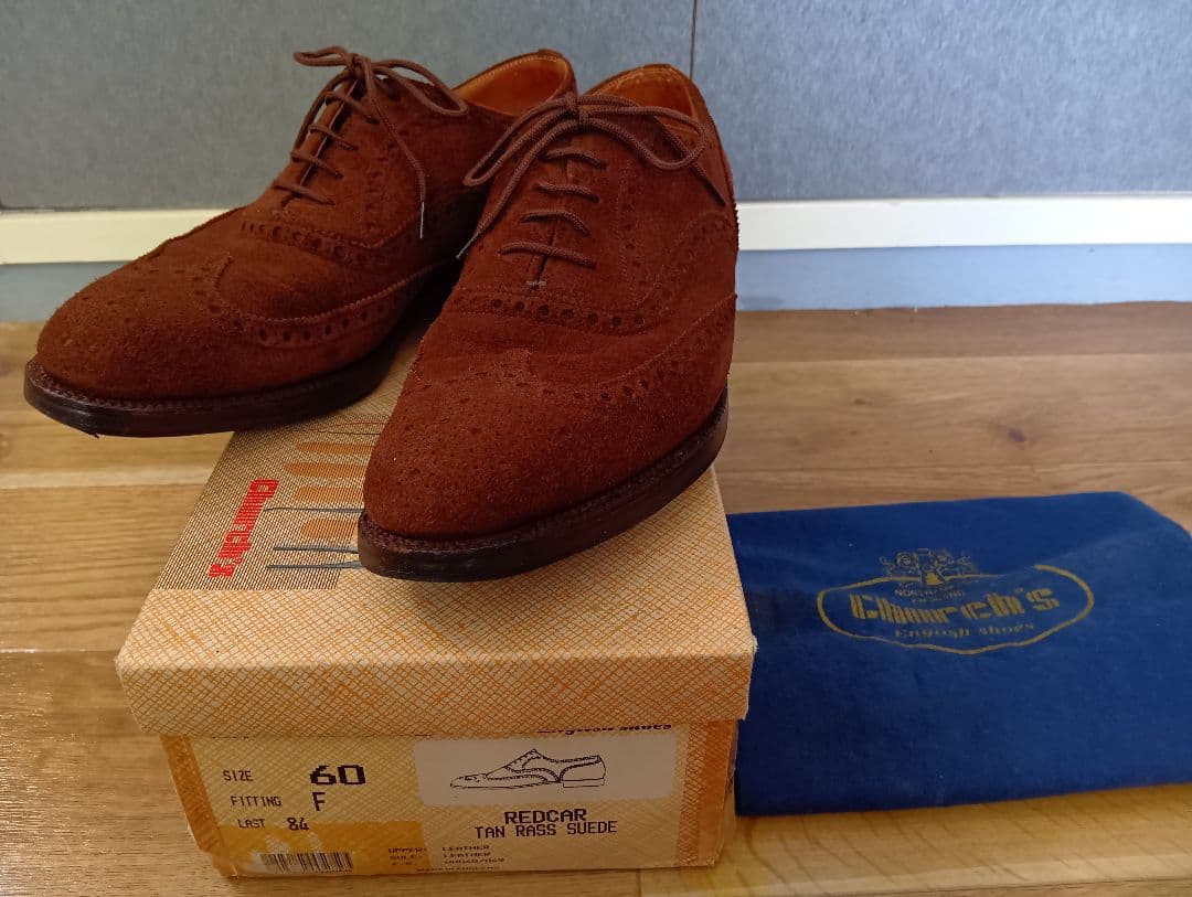 1*★様 旧Church'sチャーチ 3都市 REDCAR 6F スウェードウイ