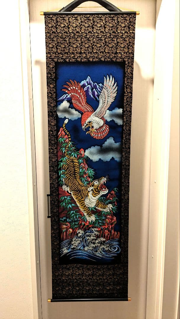 掛け軸、虎　壁掛け　和室インテリア