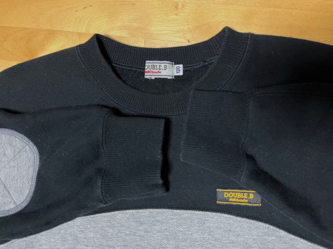 【ペアコーデ】ダブルB バックロゴトレーナー Lサイズ&120cm ダブルビー