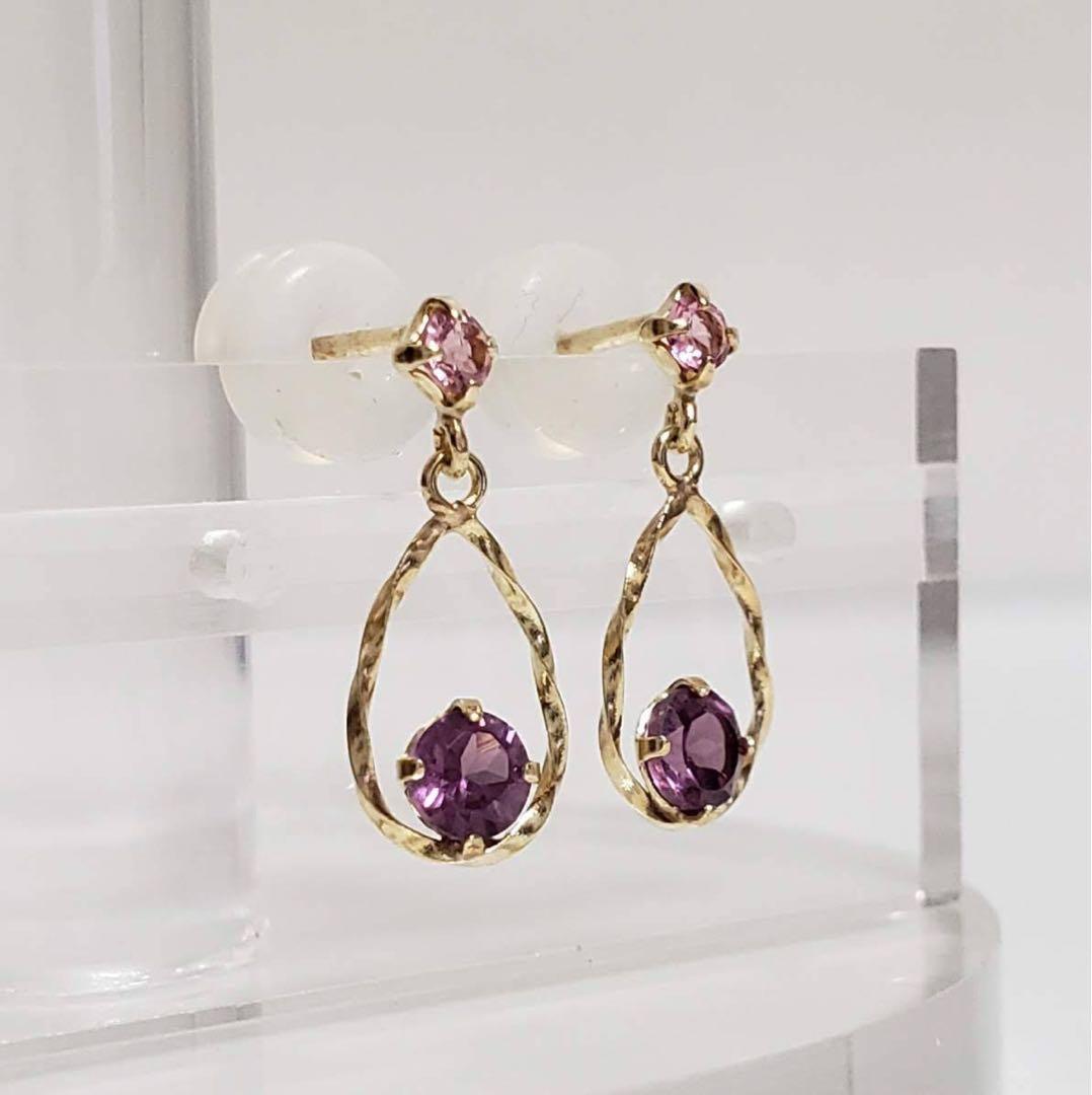 【クリスマスSALE目玉商品】新品未使用♡K10台☆ガーネットピアス