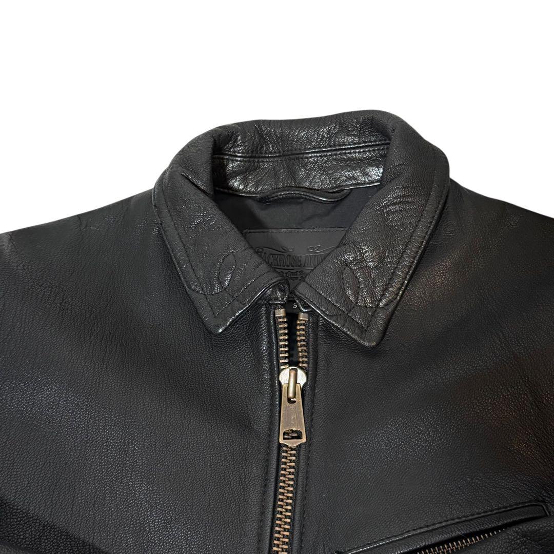 ジャックローズ アンティーク ライダースジャケット シングル ゴートレザー 美品