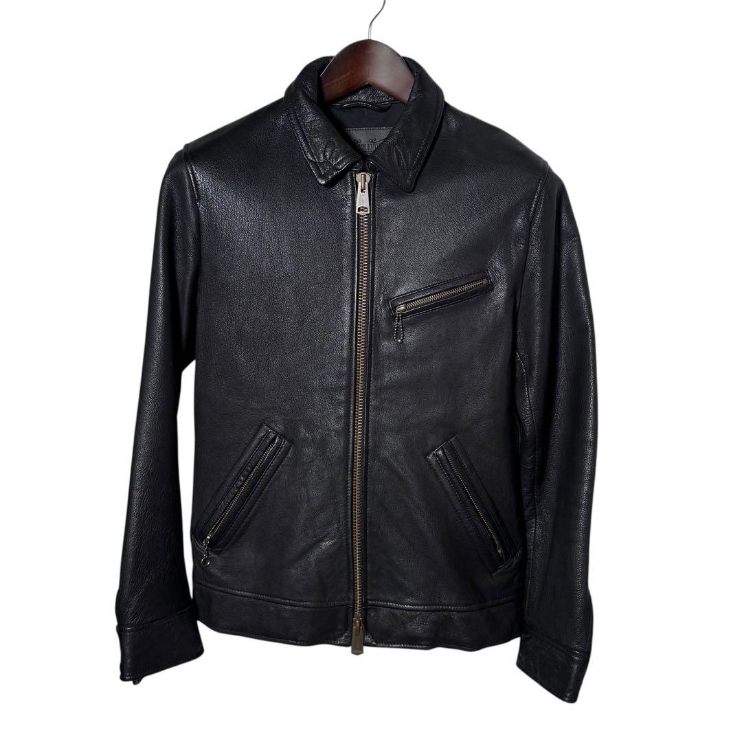 ジャックローズ アンティーク ライダースジャケット シングル ゴートレザー 美品
