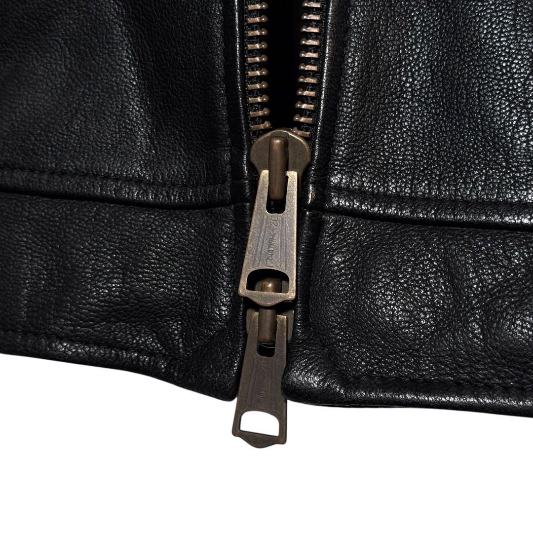 ジャックローズ アンティーク ライダースジャケット シングル ゴートレザー 美品