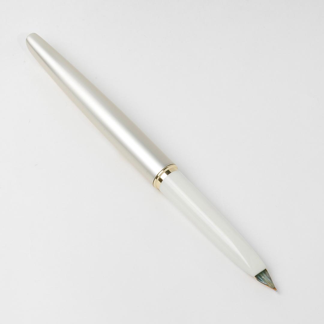 未使用 プラチナ ポケット 18K 細軟 バイカラー白 万年筆 60年代製造 A