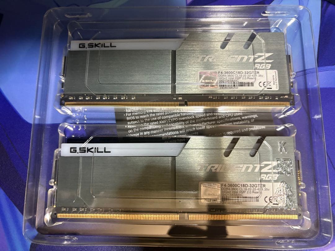 【美品】g.skill tridentZ rgb 32GB(16gb×2)