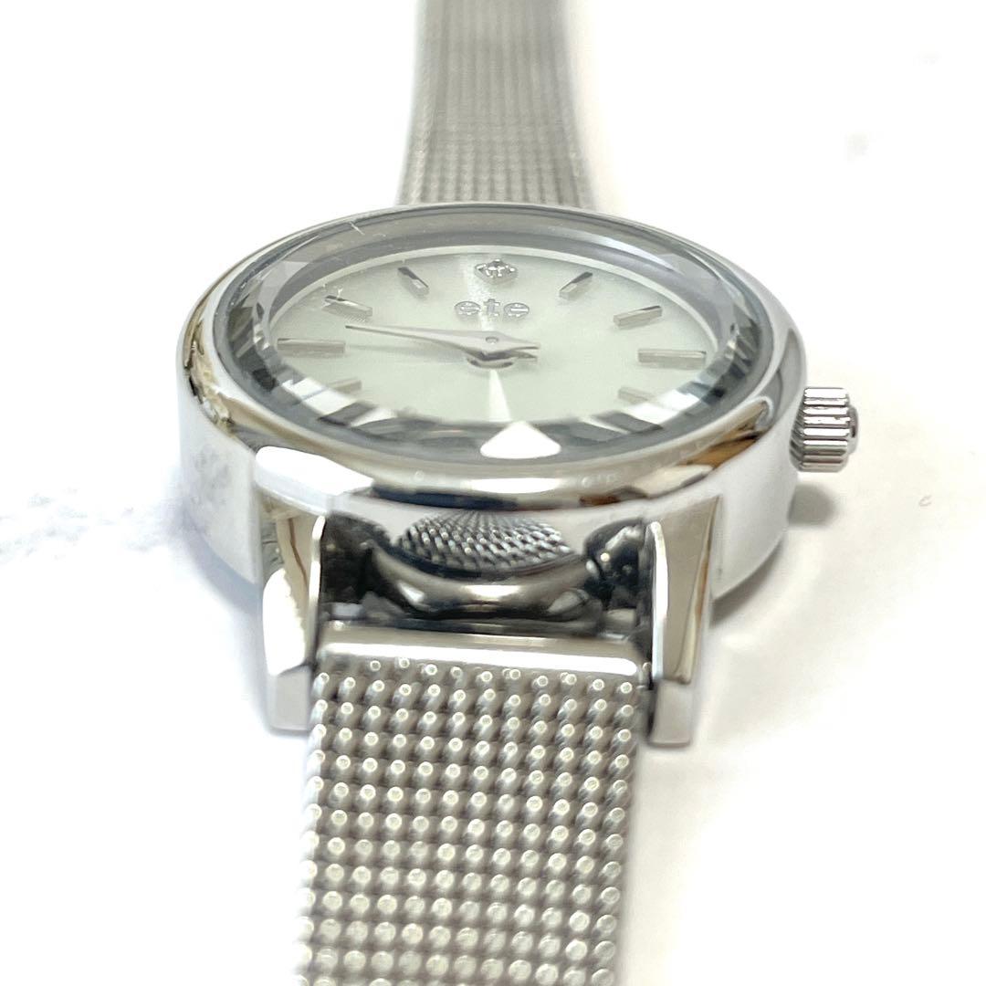 極美品✨ete エテ ダイヤモンド ソーラーウォッチ メッシュベルト 腕時計