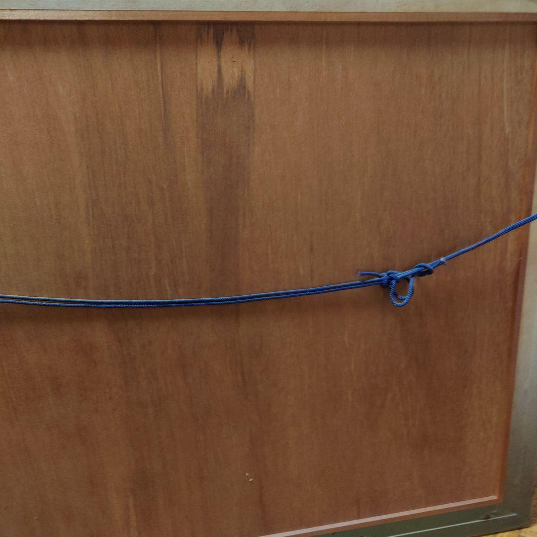 海の風景 油彩画 大きめ 白フレーム付き ジャンピエール