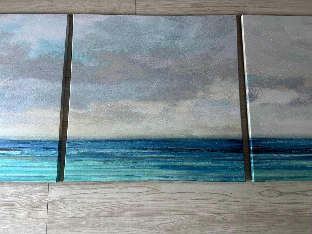 IKEA アートパネル 3点セット 海 PJATTERYD イケア