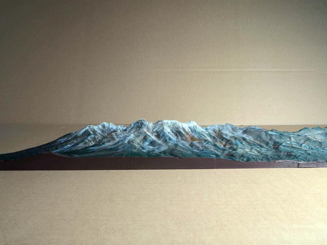 鉄道ジオラマ背景用山岳模型　　小海線　八ヶ岳連峰　鉄道レイアウトの背景に最適