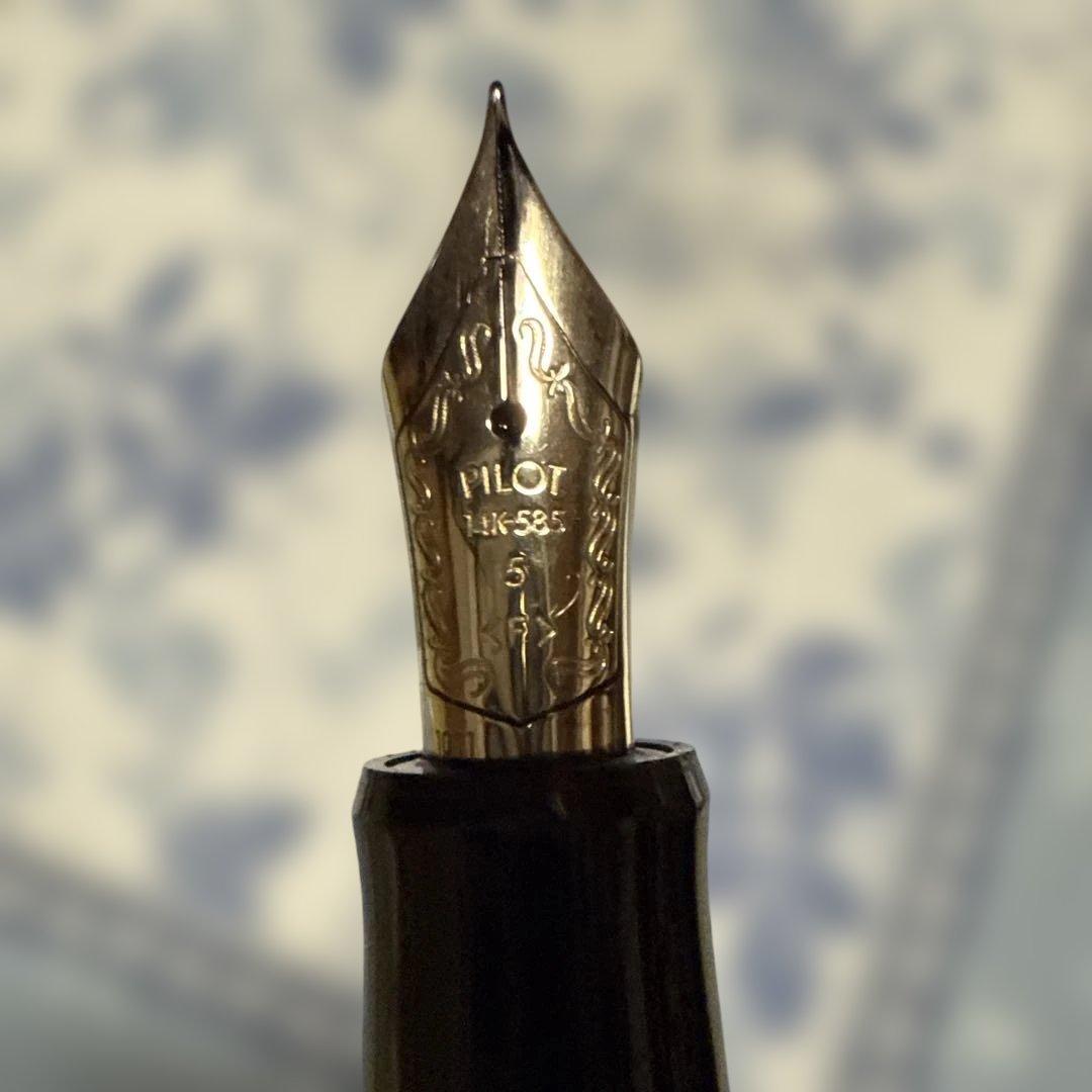 PILOT 万年筆 黒 カスタム74 Fケース保証書付き