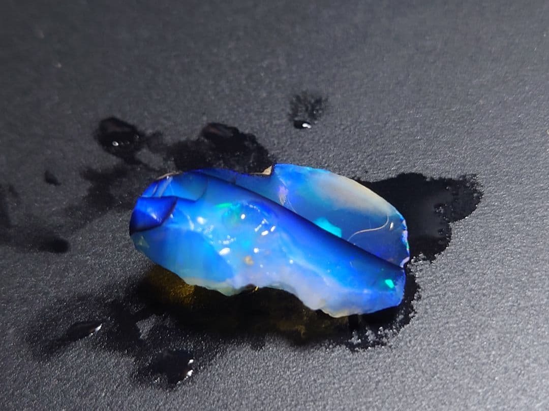 ウェロ産　チョーク　エチオピアオパール　標本　鉱物　原石　プレシャス　青