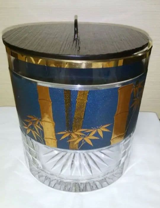 水指 ガラス 漆器　吉田華正作