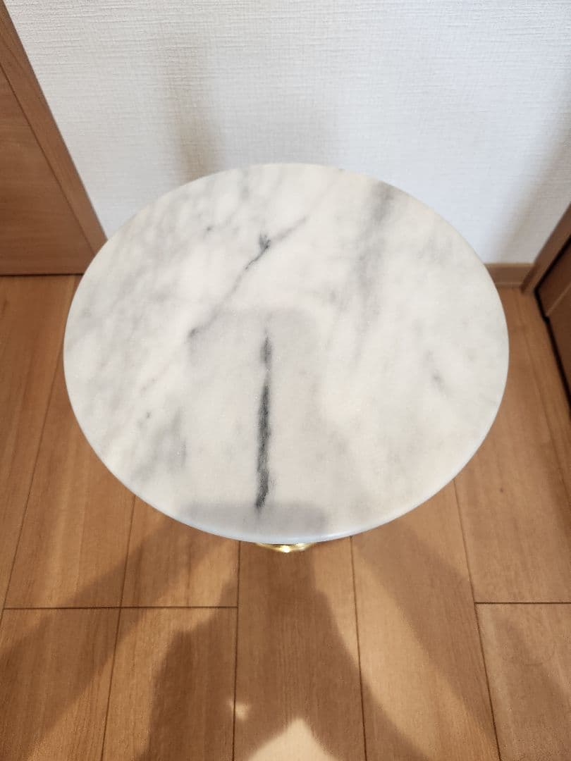 【送料込】大理石ミニテーブル　花台　サイドテーブル　アンティーク