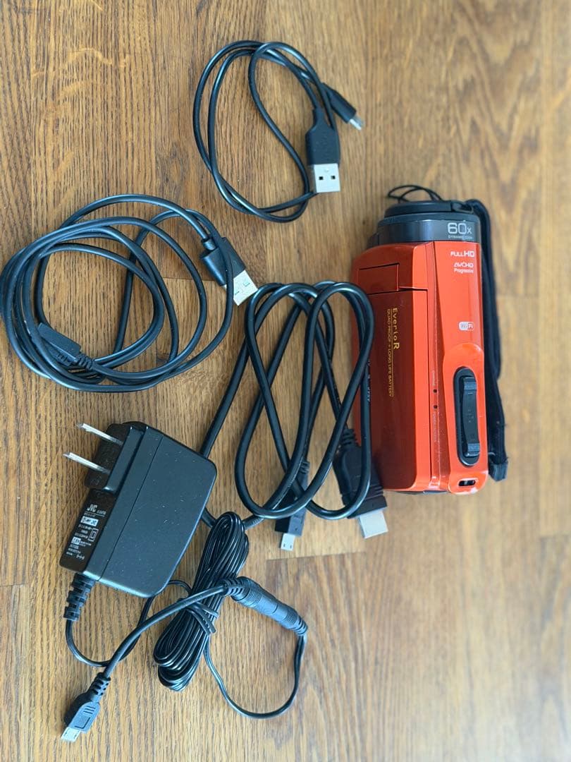 JVC ビデオカメラ 60倍ズーム オレンジ