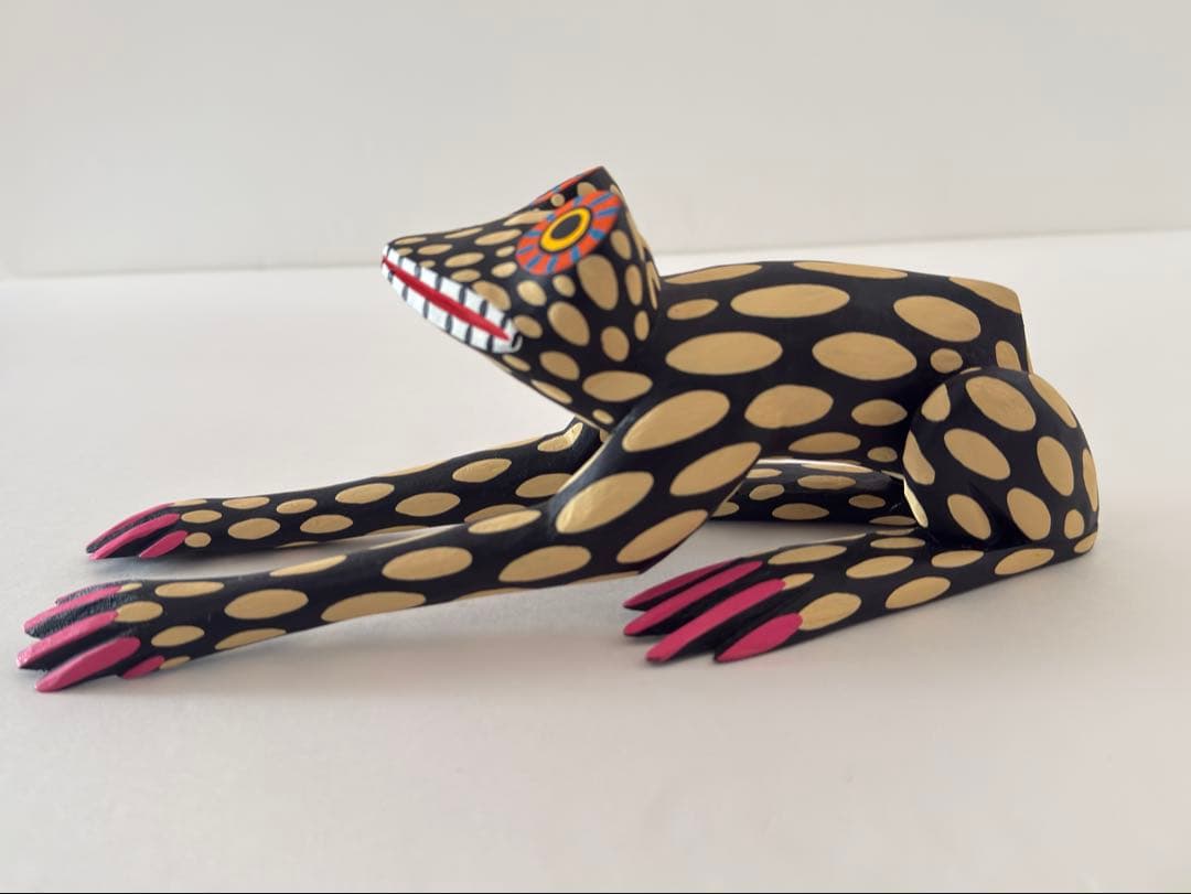 メキシコ　木彫　カエル オアハカン ウッド カーヴィング