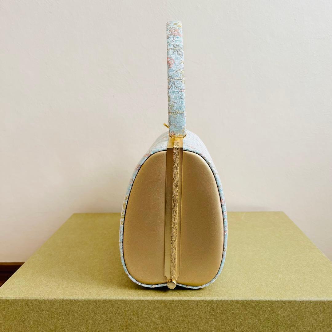 【新品未使用品】振袖用バッグ　草履　成人式　振袖　西陣織　正絹　Lサイズ相当