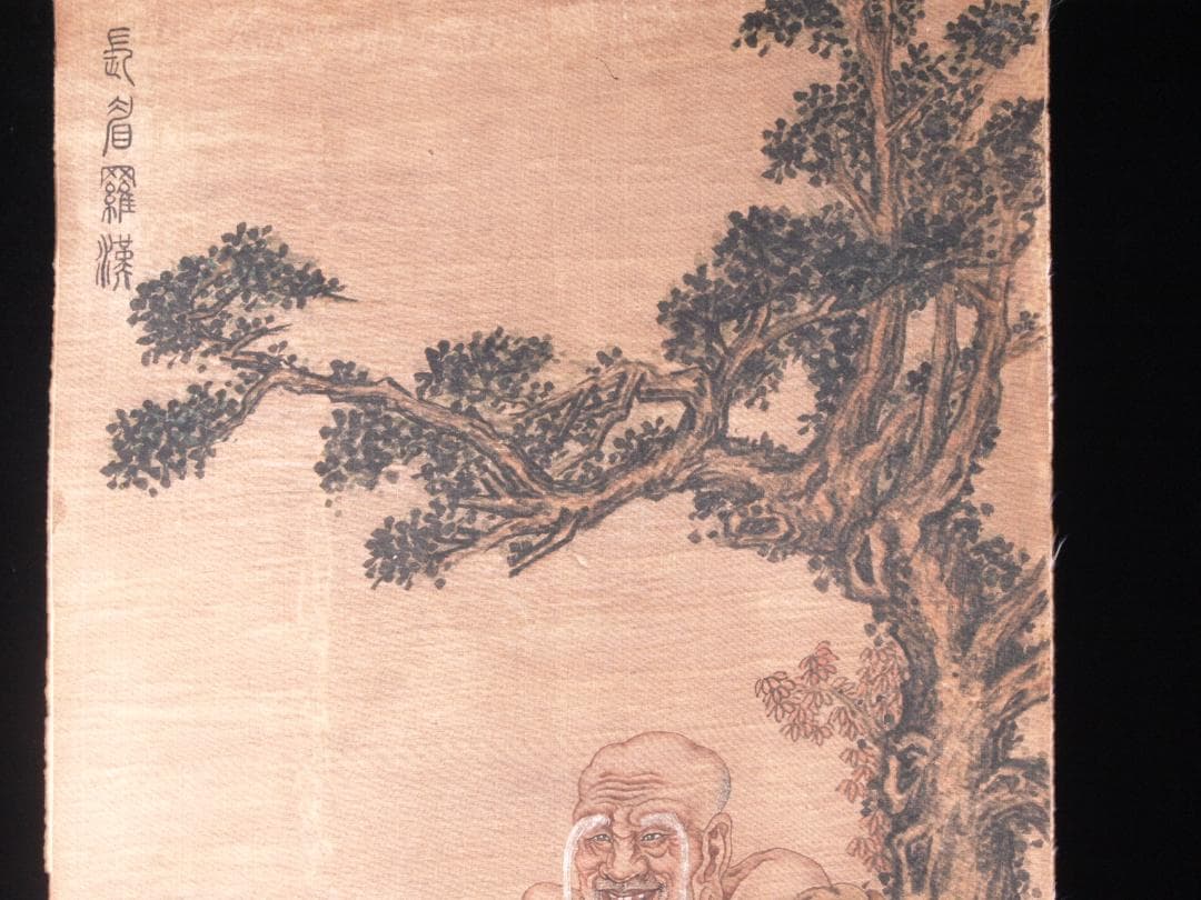 中国　唐時代　呉道子掛け軸　骨董品　肉筆保証 AK1100C11-3