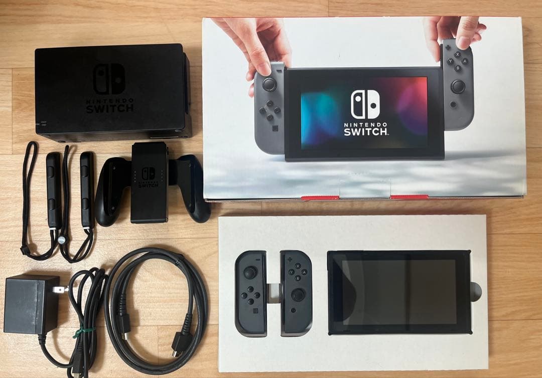 Nintendo Switch 初期型 本体 箱あり 付属品完備 画面焼けあり