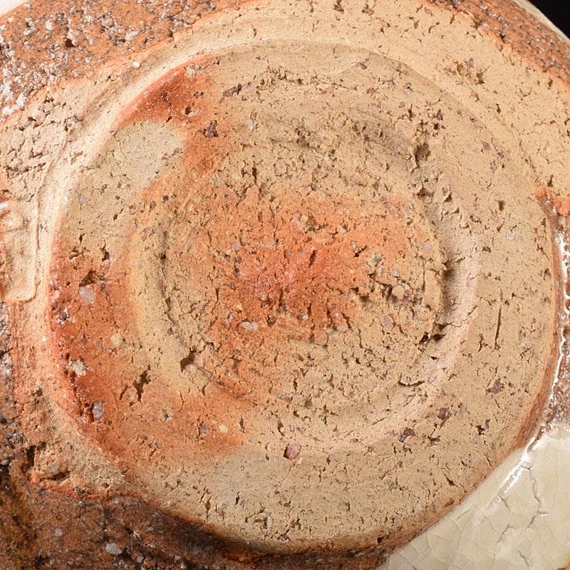 茶道具　益子焼　吉川水城作　赤絵茶碗　共箱　V　R7813