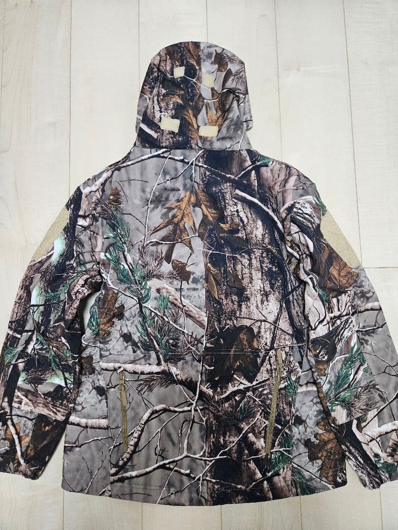 ②リアルツリー柄 迷彩服 セットアップ 上下セット 冬用ジャンパー サバイバル