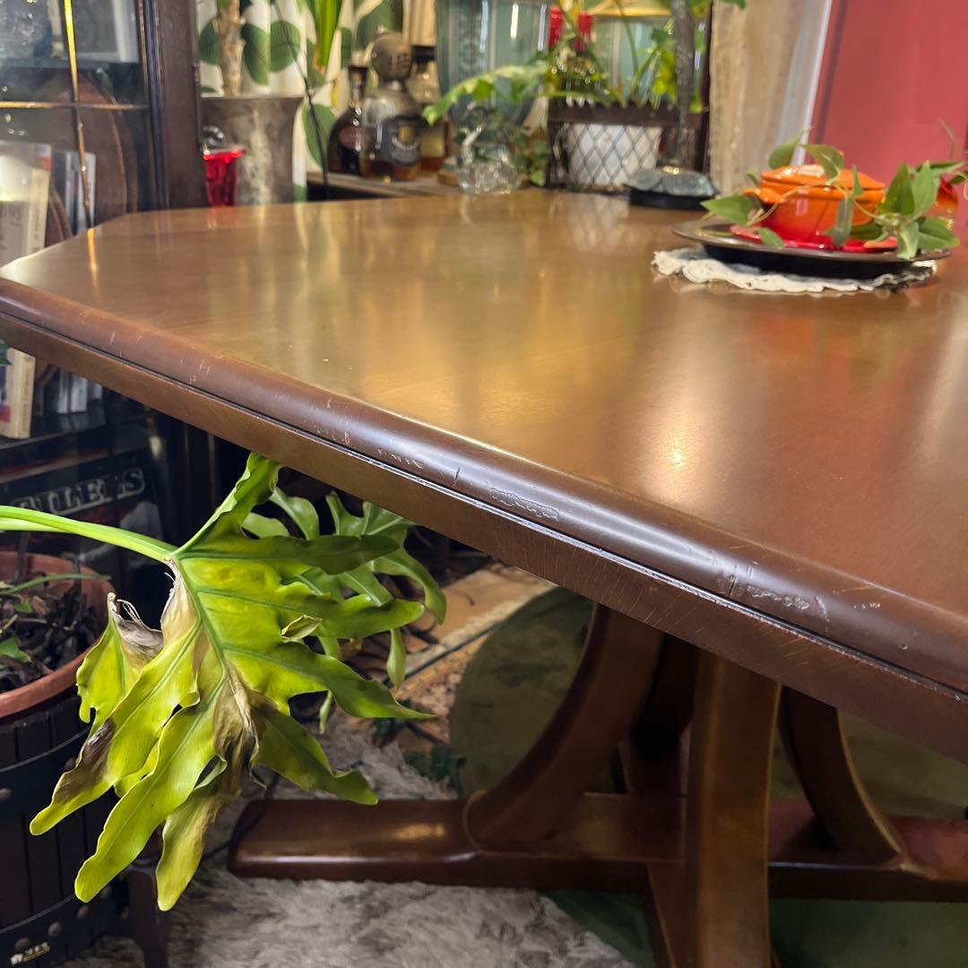 moi 　カリモク　ヴィンテージ オーク　８角　ダイニングテーブル