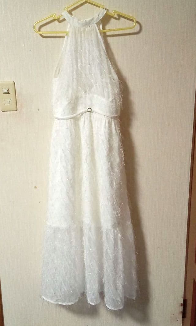 DEA. by ROBE de FLEURS/フリンジジャガードドレス　Sサイズ