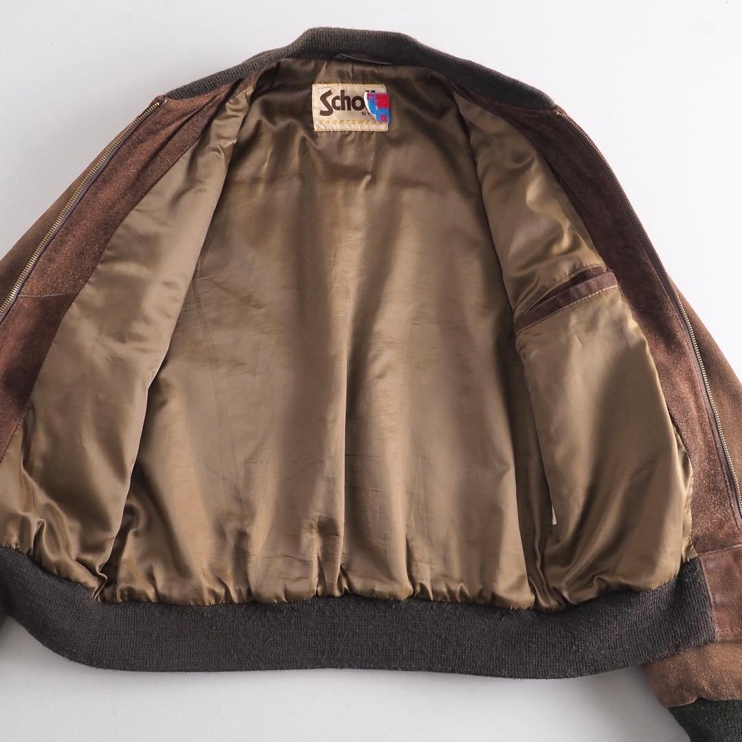 Schott　size38　レザージャケット　スエード　ブラウン　美品