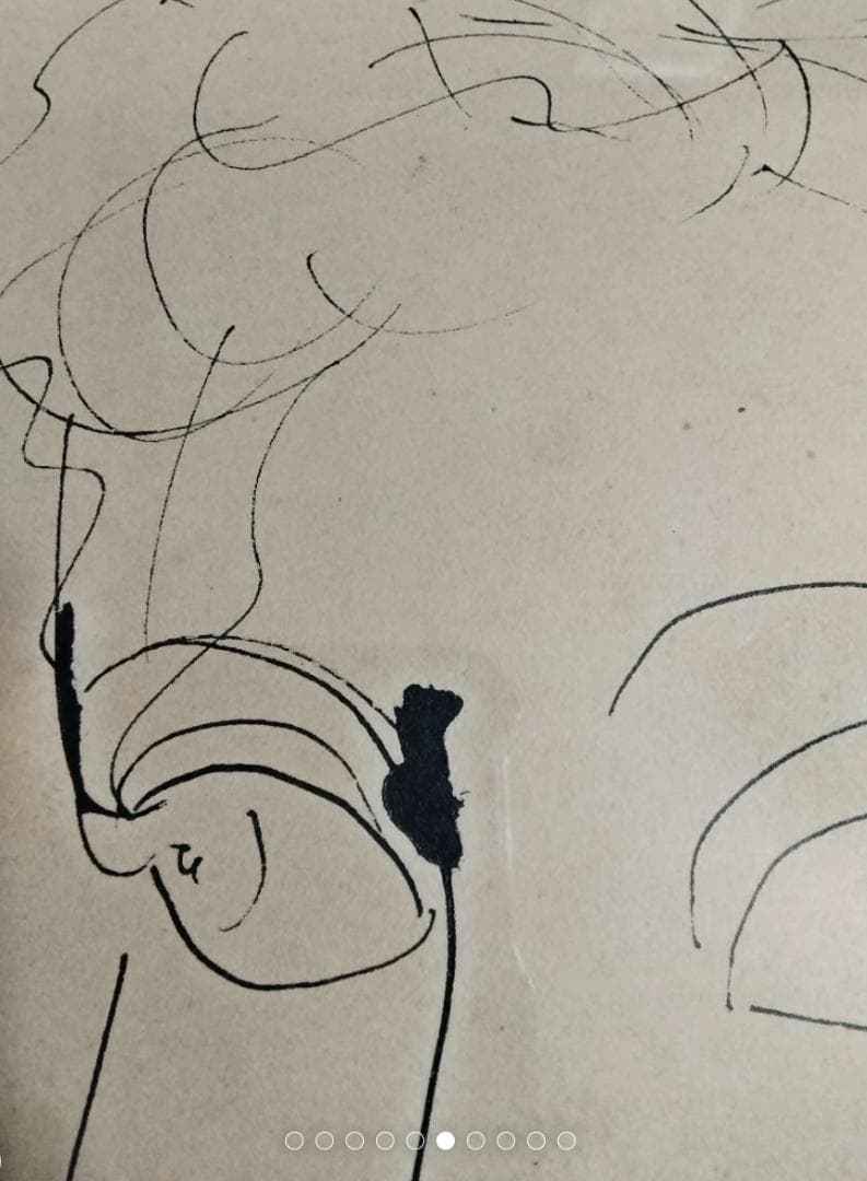 林武ペン画女性像6号巨匠真作美術年鑑評価1号500万円画家