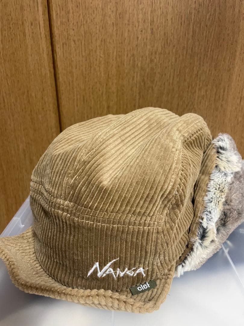 NANGA✖︎CLEF CORDY DOWN BOA CAP/ベージュ