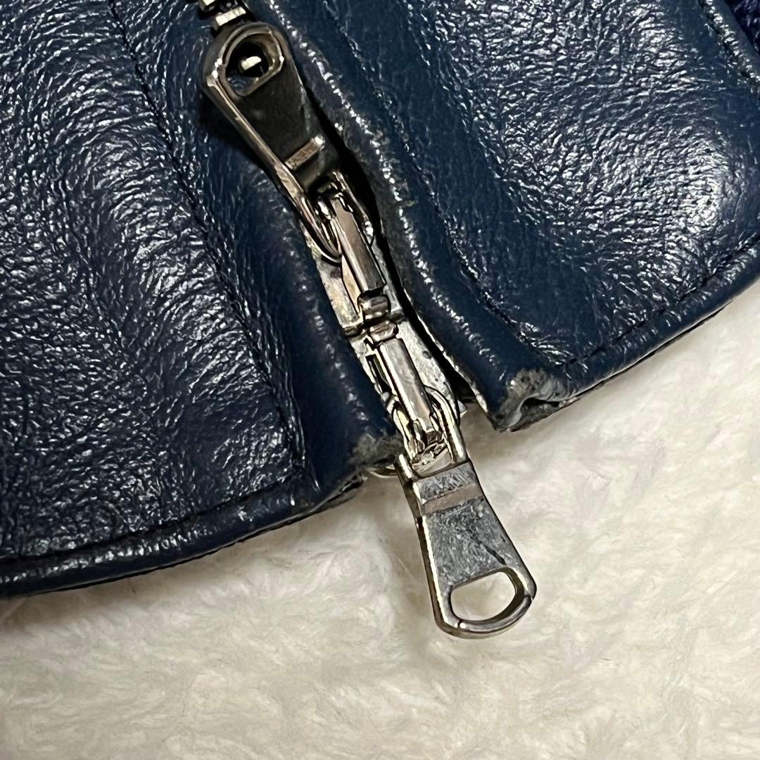 完売品　チンクアンタ×ドレステリア　レザージャケット　ネイビー　イタリア製