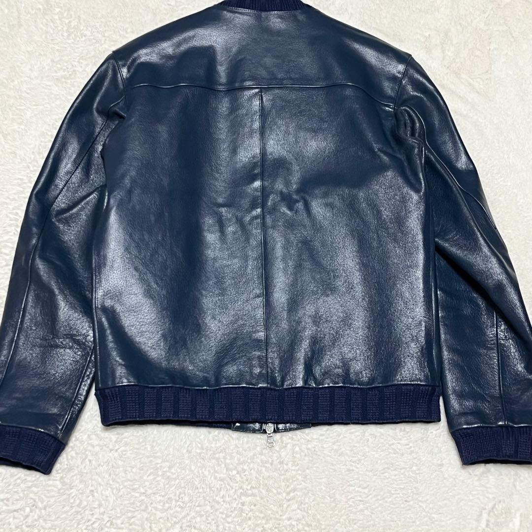 完売品　チンクアンタ×ドレステリア　レザージャケット　ネイビー　イタリア製