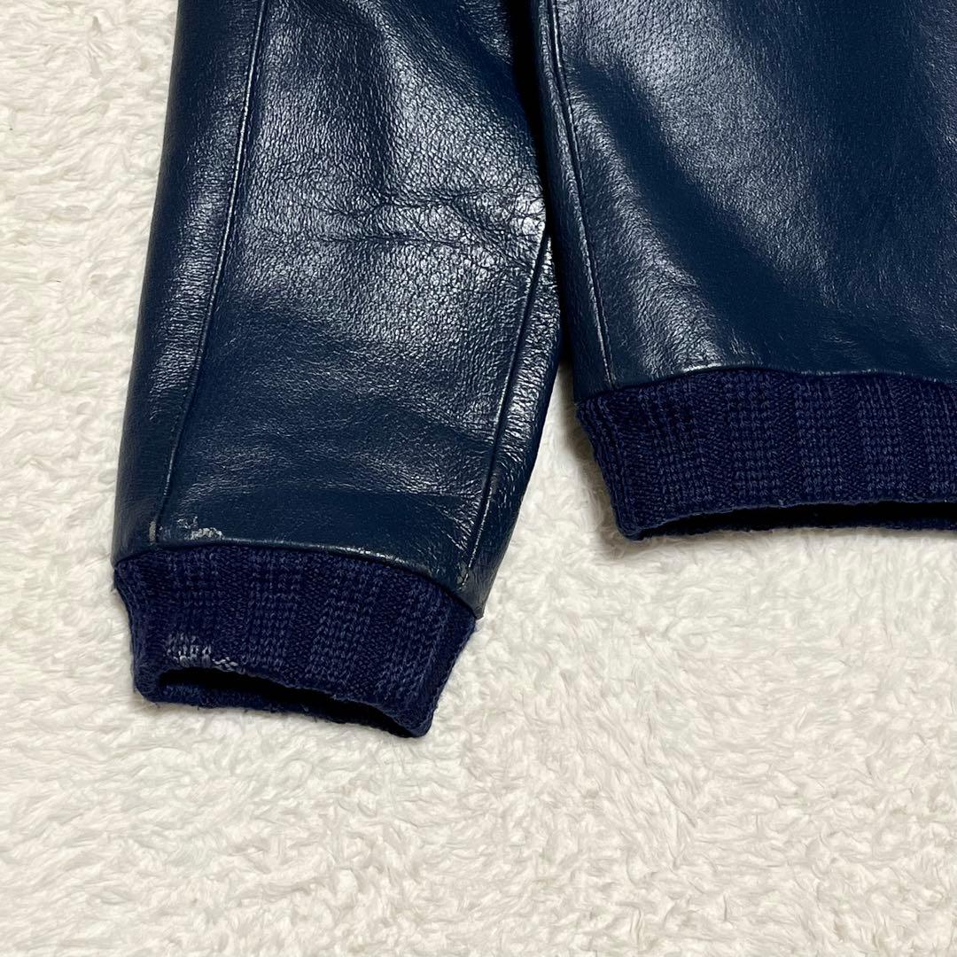 完売品　チンクアンタ×ドレステリア　レザージャケット　ネイビー　イタリア製