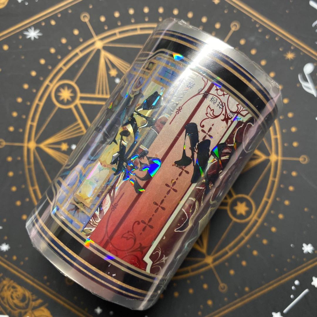 【9414】海外マステ　10m巻　貝殻光マスキングテープ古風　文字　お花　背景系