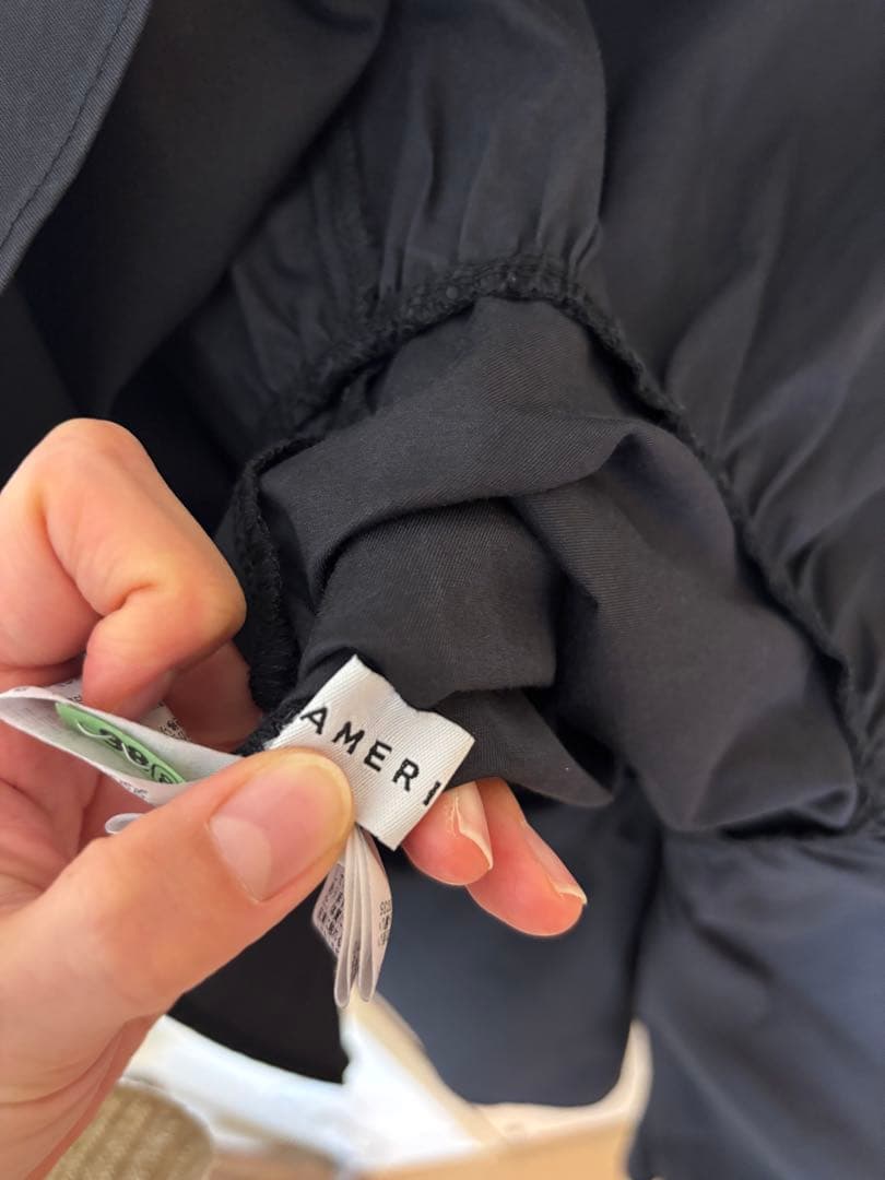 Ameri vintageブラック　パール装飾マーメイドドレス