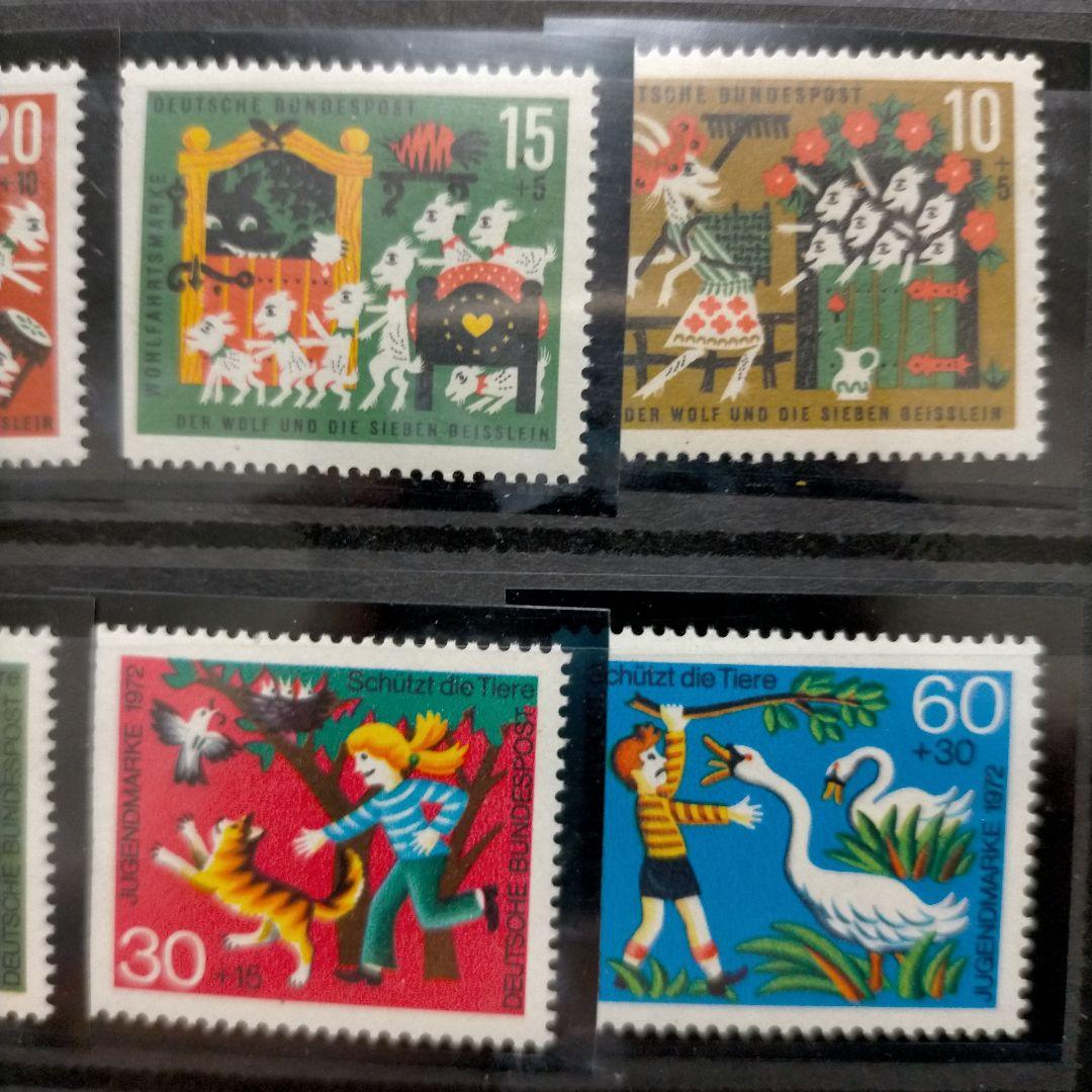 2289 外国切手 ドイツ切手 1963年グリム童話等 シリーズ9組36種新品