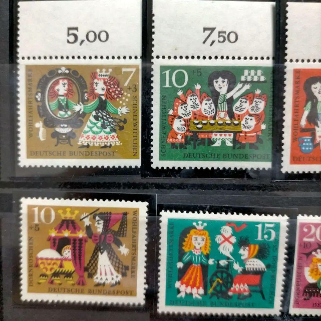 2289 外国切手 ドイツ切手 1963年グリム童話等 シリーズ9組36種新品