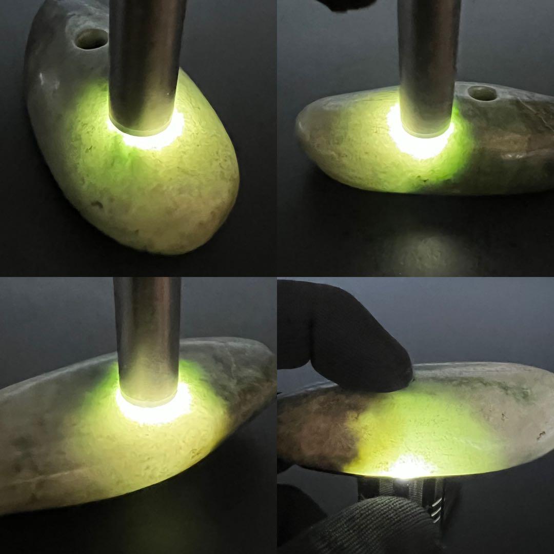 ◎縄文 本翡翠 大珠 呪術具◎ 祭祀具 硬玉 重量143g ◎ 古美術 庵々