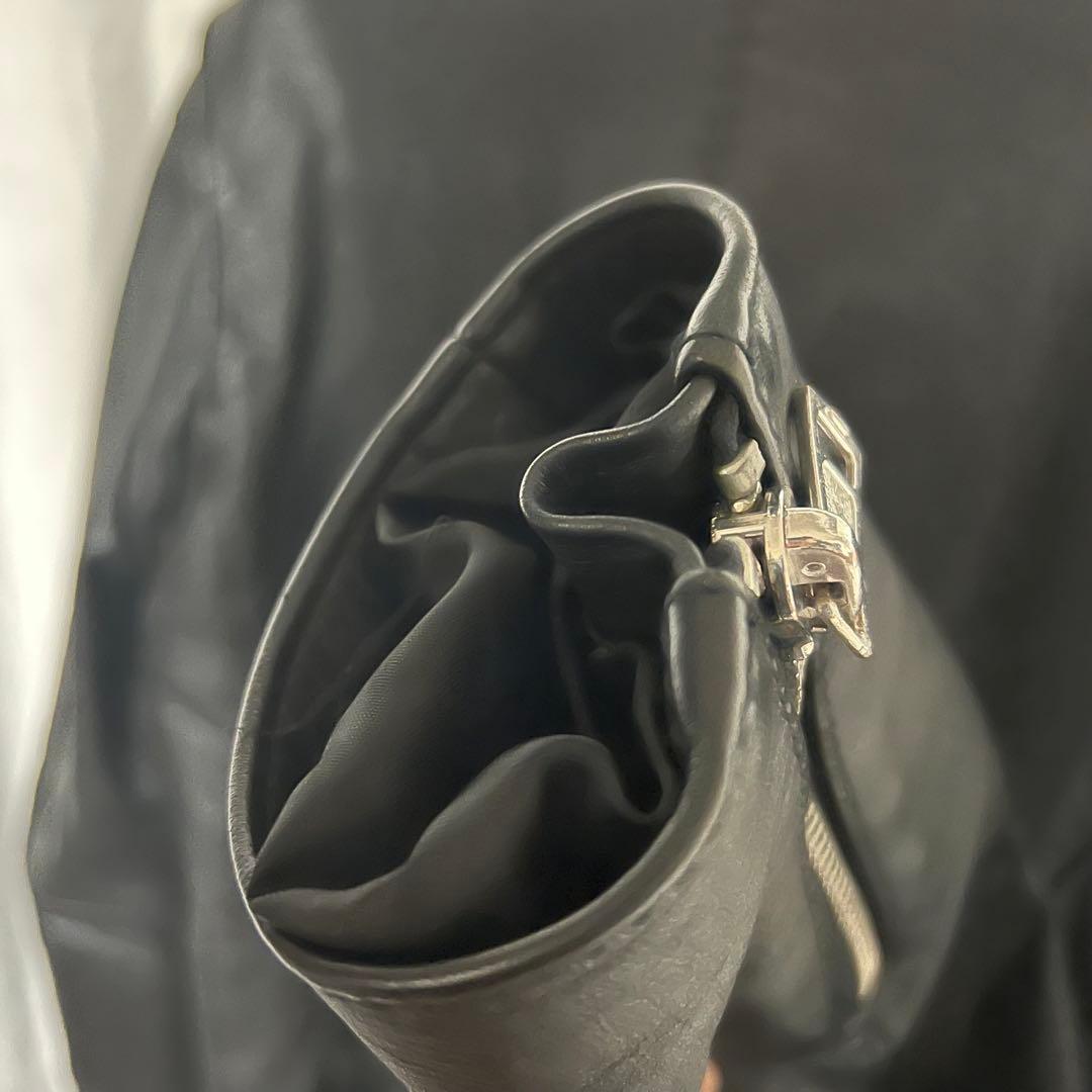 AKM レザージャケット　馬革　ホースレザー　ブラック　黒　Lサイズ　エカム