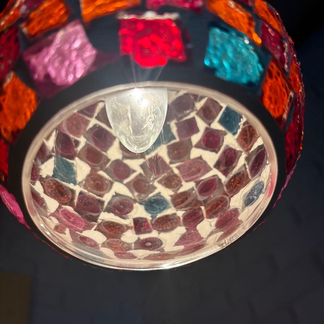 モザイクガラス ペンダントライト 2個セット