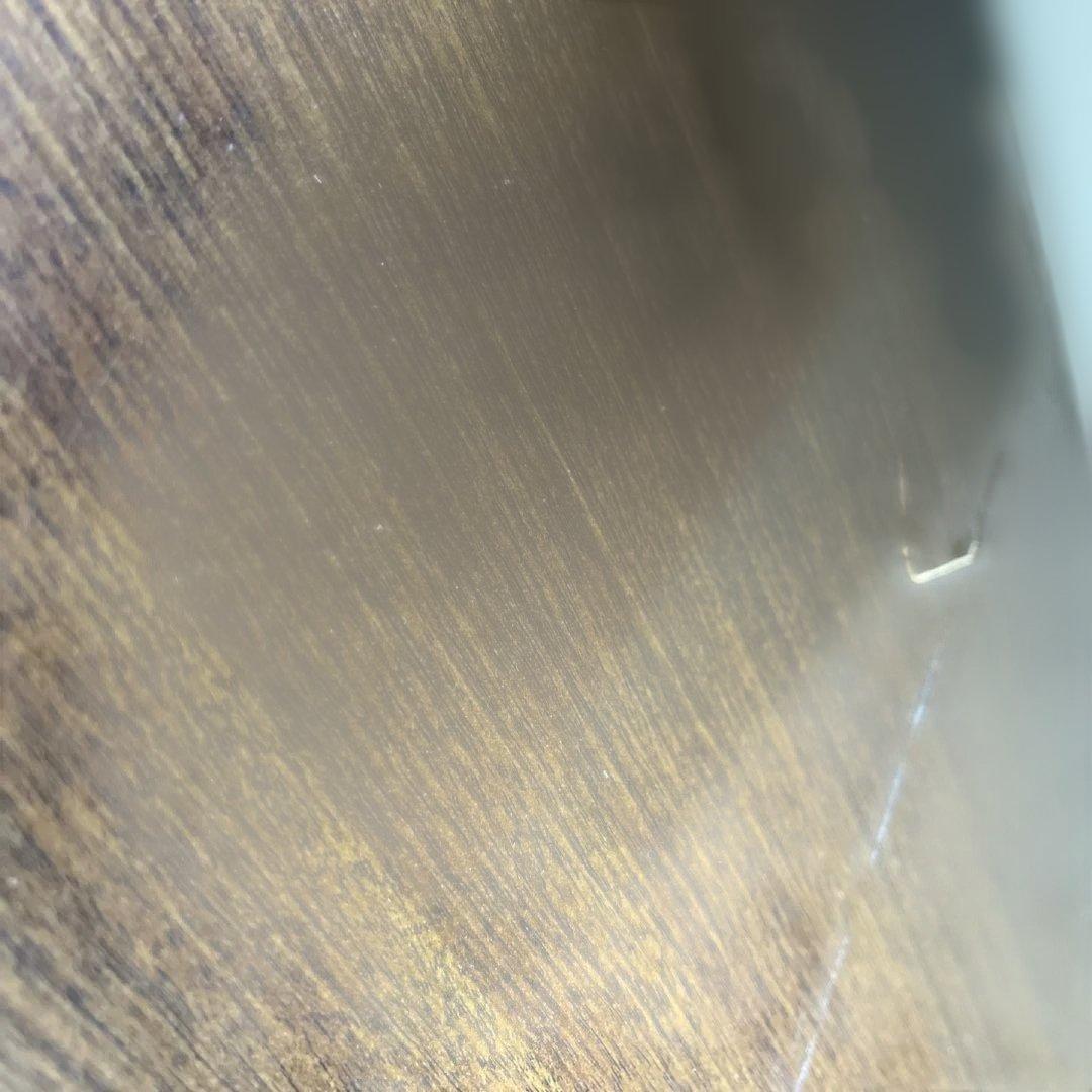 ダークブラウン木製スリットデザイン箪笥