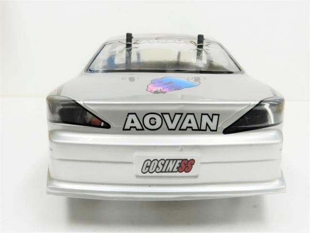 ターボ機能付 1/10 ドリフトラジコンカー S002 銀/赤 スペアボディー付
