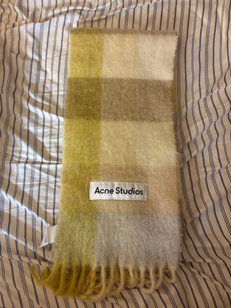 Acne Studios モヘアチェックマフラー