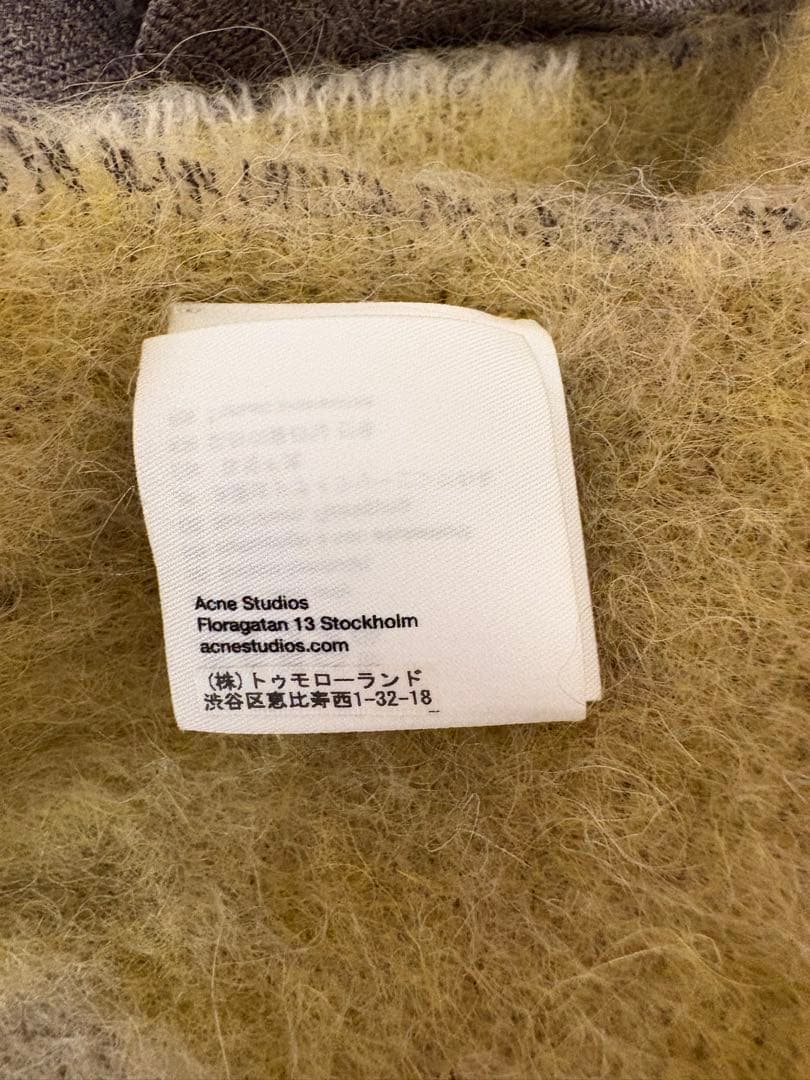 Acne Studios モヘアチェックマフラー