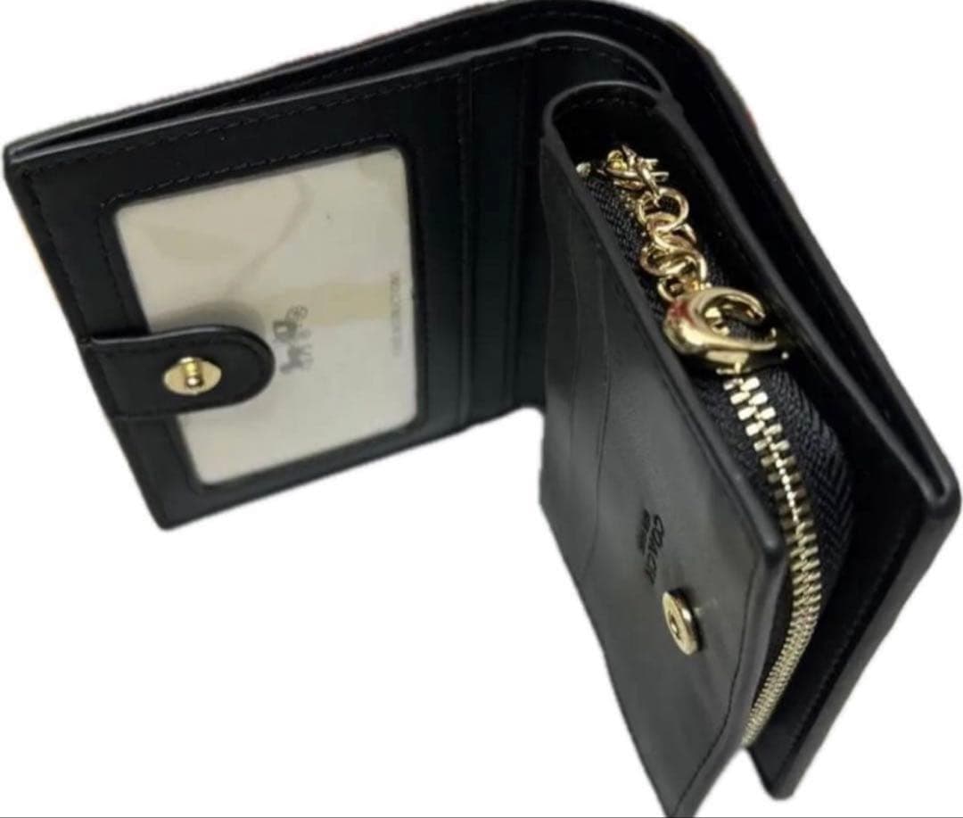 コーチ ミニ財布 二つ折り キーホルダー COACH エンボスシグネチャー