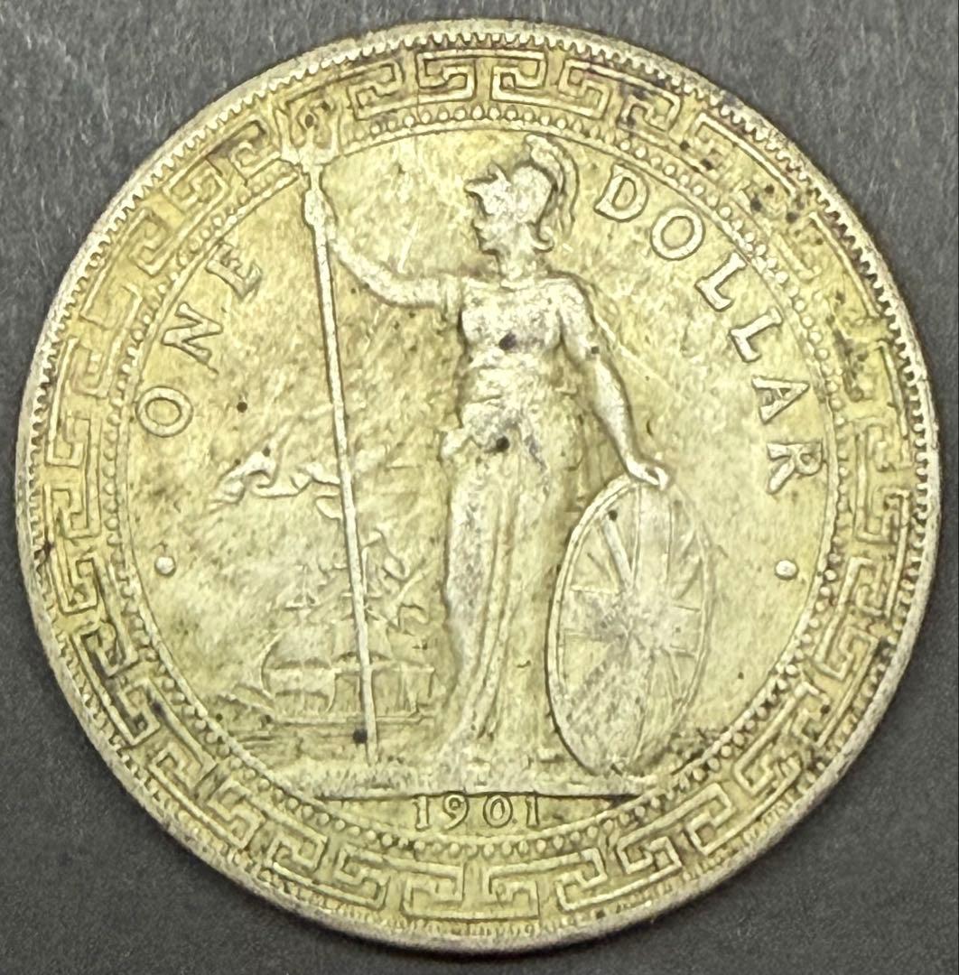 英国貿易銀貨 1901年 ONE DOLLAR 銀貨 古銭